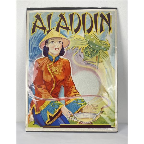 Antique Aladdin Play Poster Color Lithograph