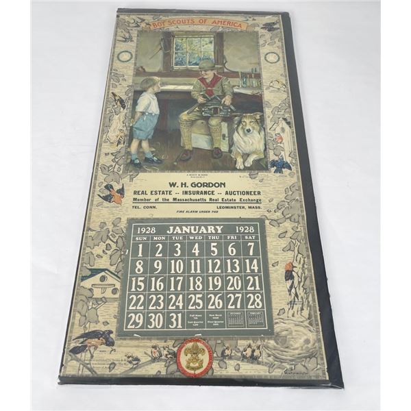 1928 Boy Scouts of America Calendar Massachusetts