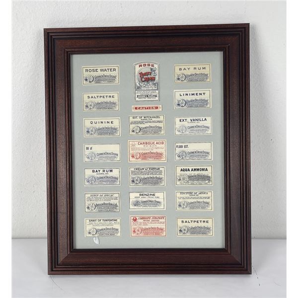 Antique Hamilton Montana Medicine Bottle Labels