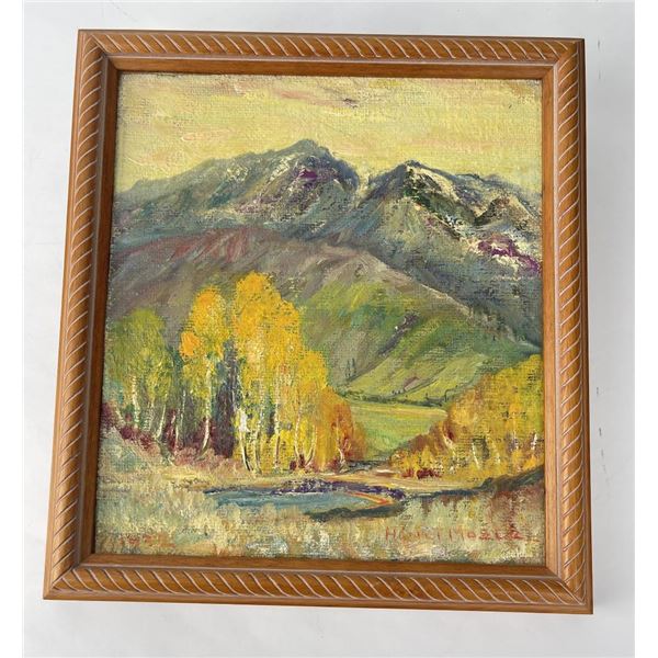 John Henri Moser Utah Oil on Board Painting