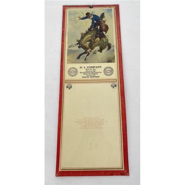 Dillon Montana Keen Kutter Celluloid Calendar