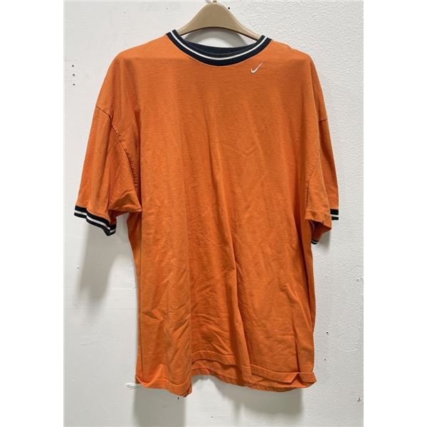 Vintage Nike Orange Swoosh Grey Tag Shirt 2XL