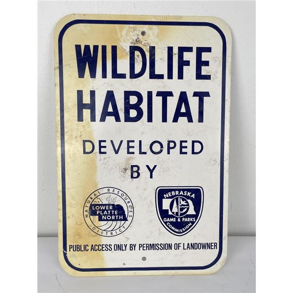 Nebraska Wildlife Habitat Fish and Game Sign