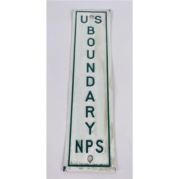 US National Parks Service Boundary Sign