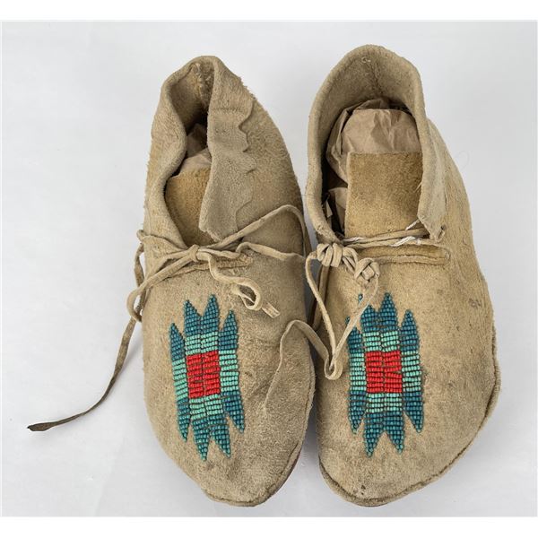 Montana Rocky Boy Indian Res Beaded Moccasins