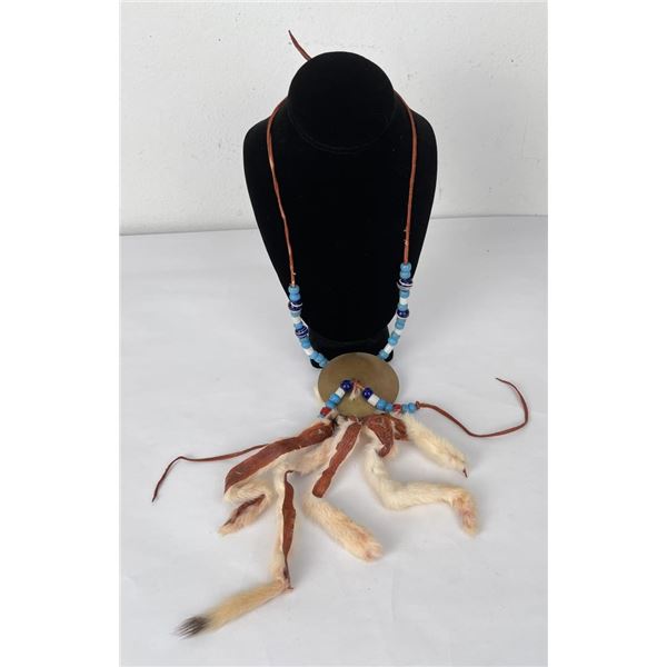 Blackfoot Indian Montana Ermine Bead Necklace