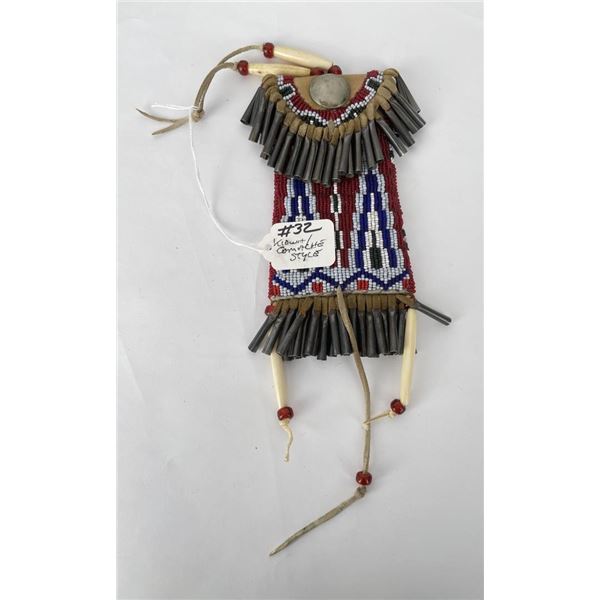 Commanche Kiowa Indian Beaded Strike a Light Bag