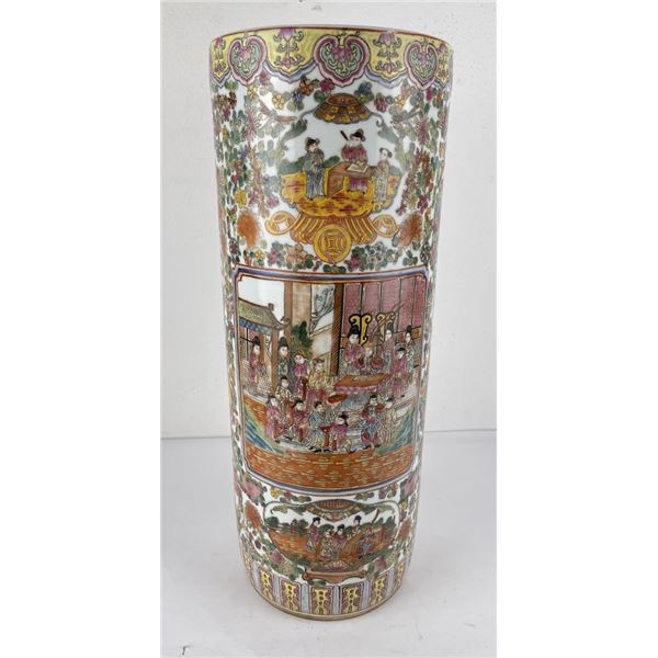 Chinese Famille Rose Porcelain Umbrella Stand