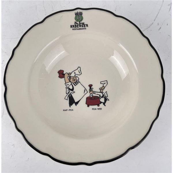 Vintage Pea Soup Andersen Restaurant Bowl
