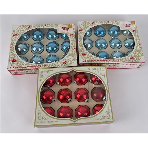 Vintage Shiny Brite Christmas Ornaments Bulbs