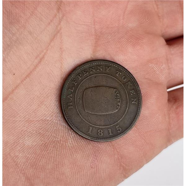 Miles White Nova Scotia 1815 Half Penny Token