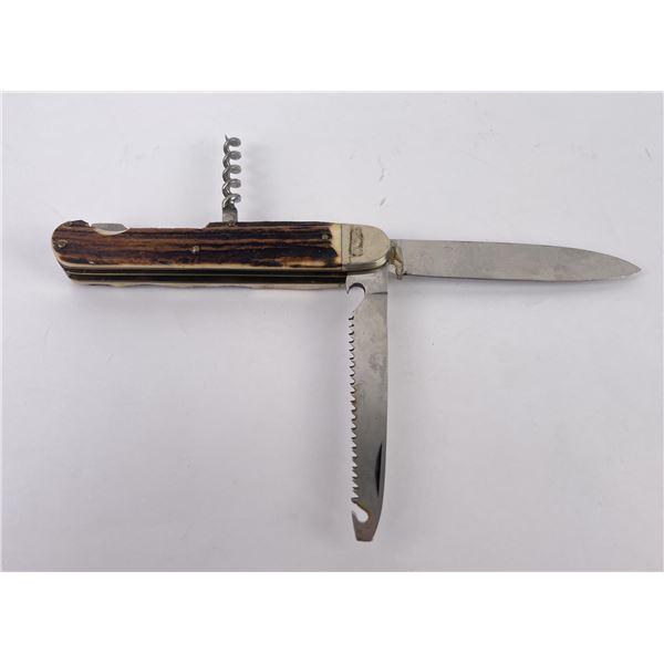 Anton Wingen Stag Horn Pocket Knife Corkscrew