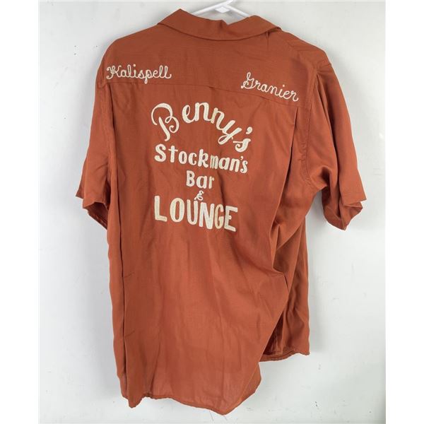 1950s King Louie Bowling Shirt Kalispell Montana