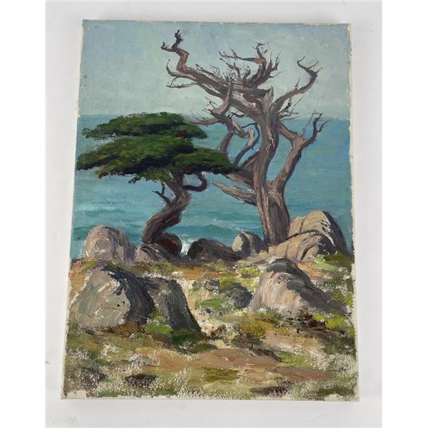 Frederick Kress Painting Cypress Tree California