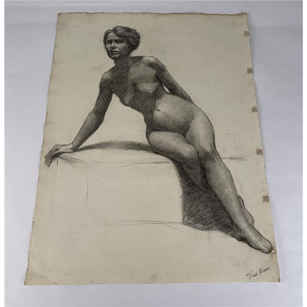 Frederick Kress Drawing Nude Study California