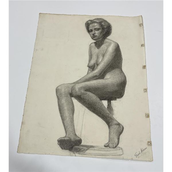 Frederick Kress Drawing Nude Study California