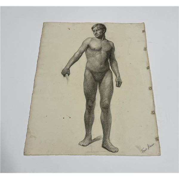 Frederick Kress Drawing Nude Study California