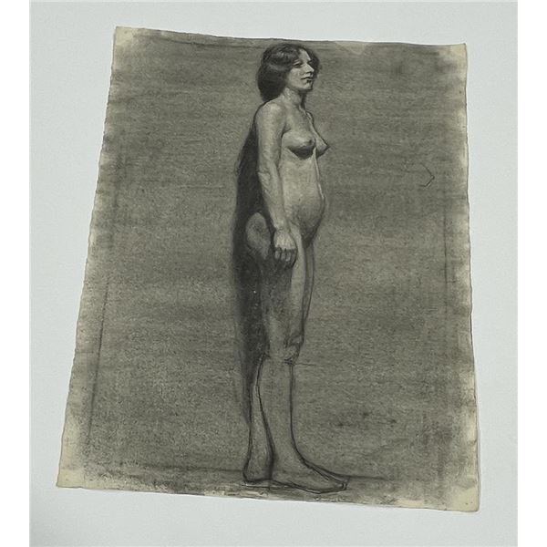 Frederick Kress Drawing Nude Study California