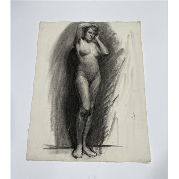 Frederick Kress Drawing Nude Study California