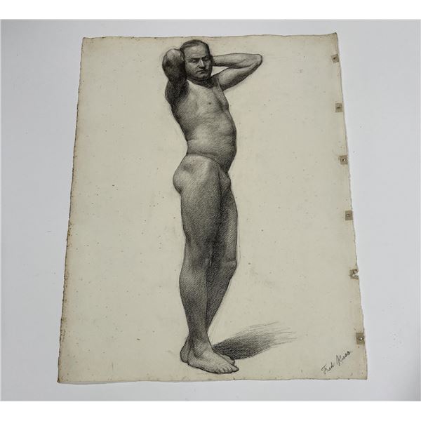 Frederick Kress Drawing Nude Study California