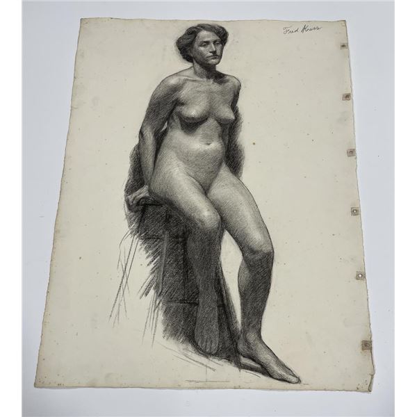 Frederick Kress Drawing Nude Study California