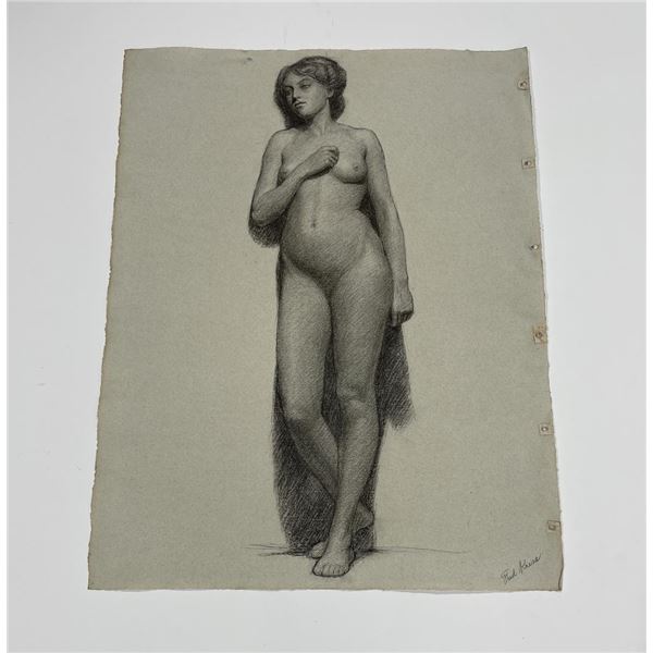 Frederick Kress Drawing Nude Study California