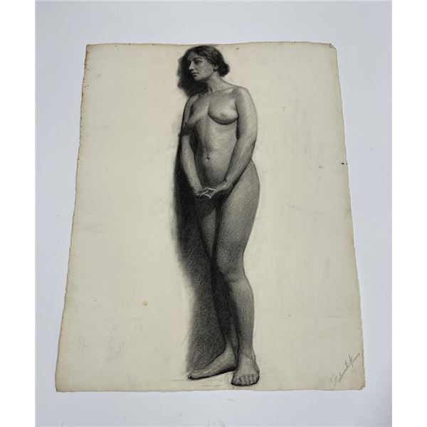 Frederick Kress Drawing Nude Study California