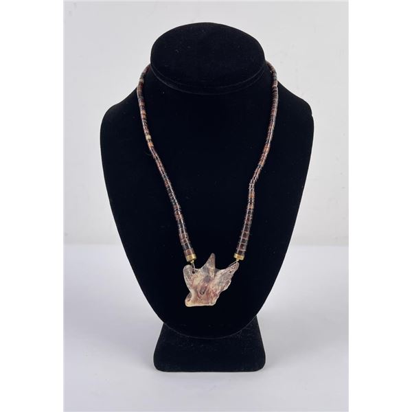 Navajo Heishi Brass and Bone Necklace