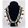 Image 1 : Navajo Buffalo Tooth Turquoise Nugget Necklace