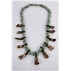 Image 3 : Navajo Buffalo Tooth Turquoise Nugget Necklace