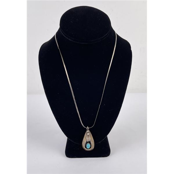 Navajo Sterling Silver Turquoise Necklace