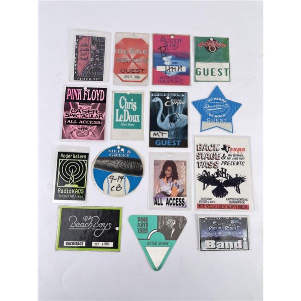 Large Lot of Backstage Concert Passes 1980s-90s