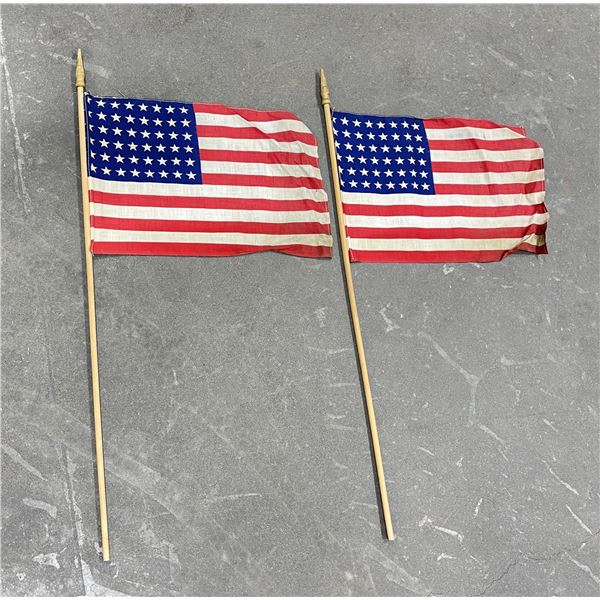 Pair of WW2 48 Star American Flags