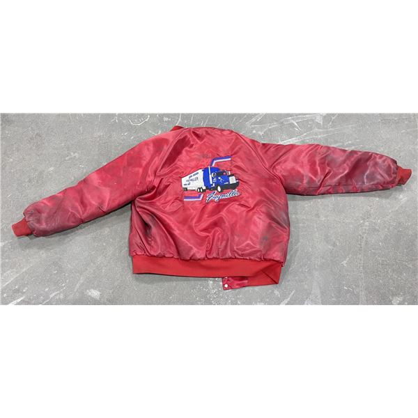 Vtg 1980s Freymiller Trucker Trucking Satin Jacket