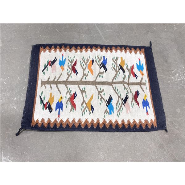 Navajo Indian Tree of Life Bird Rug