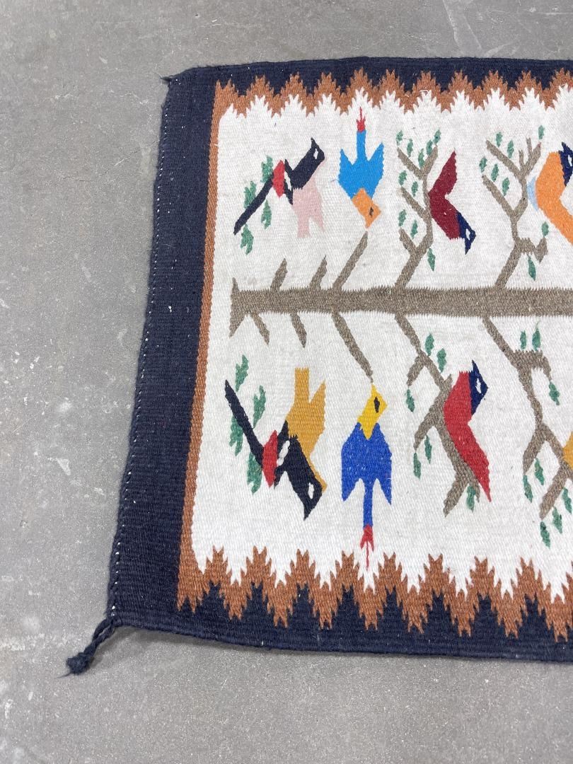 Navajo Indian Tree of Life Bird Rug