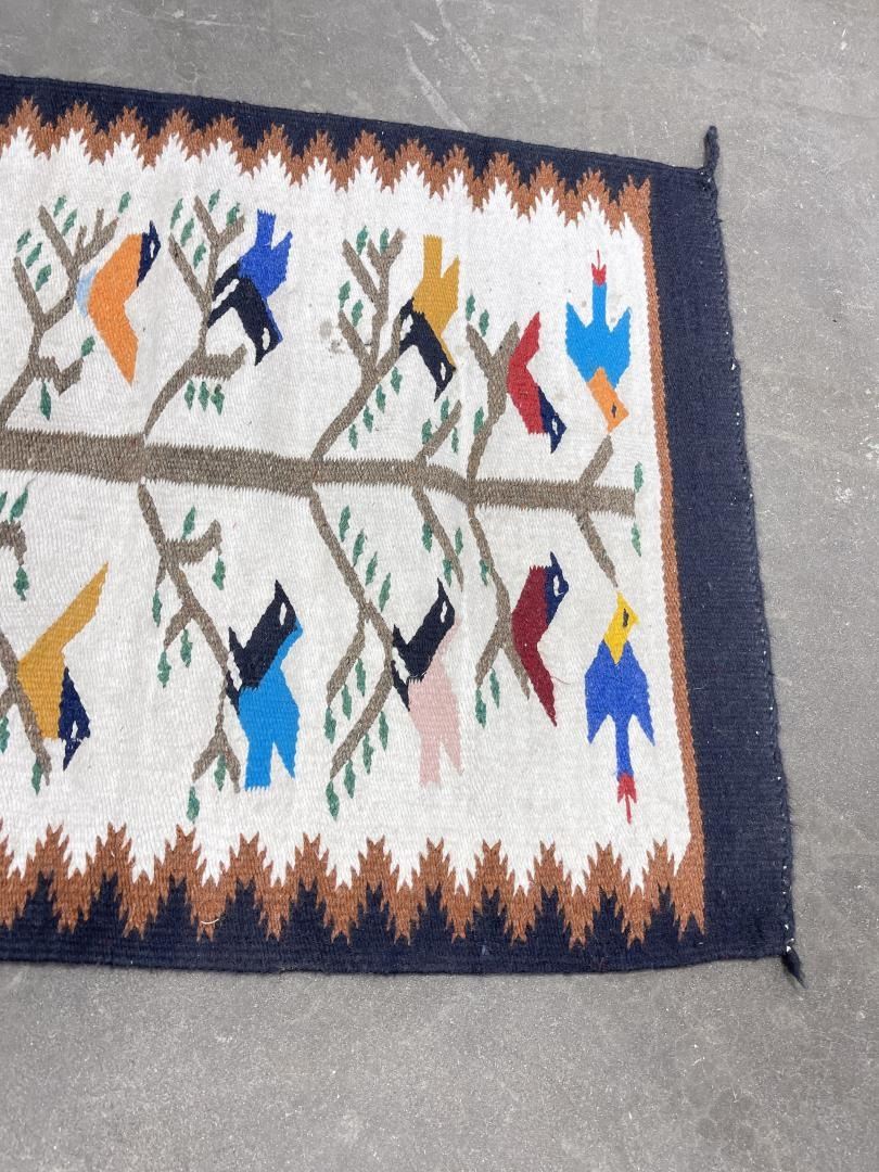 Navajo Indian Tree of Life Bird Rug