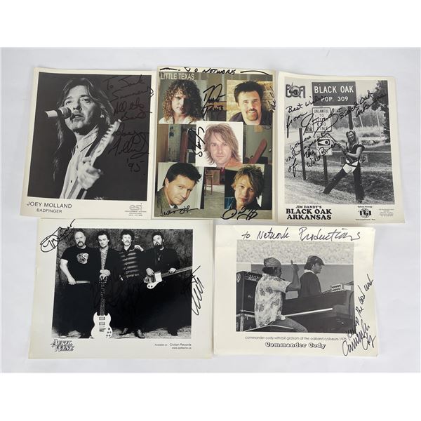 Group of 5 Band Signed Photos