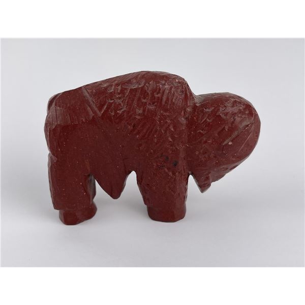 Montana Indian Made Pipestone Buffalo Carving