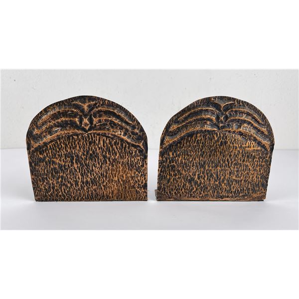 Pair of Arts and Crafts Hammered Copper Bookends