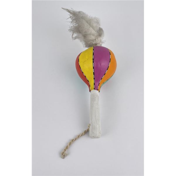 Hopi Indian Painted Gourd Rattle