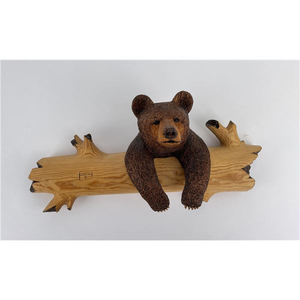 Jim Jensen Montana Black Bear Wood Carving