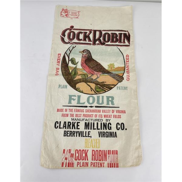 Vintage Cock Robin Flour Sack
