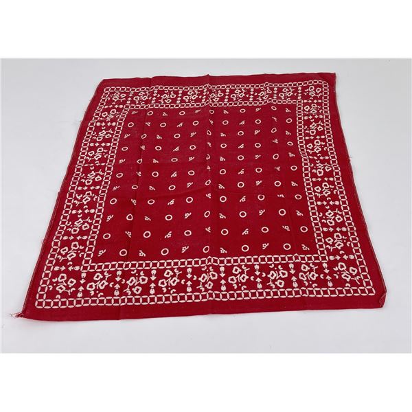 Antique 1870's Turkey Red Cowboy Bandana