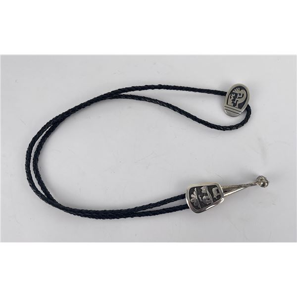 Sterling Navajo Bolo Tie and Kokopelli Brooch