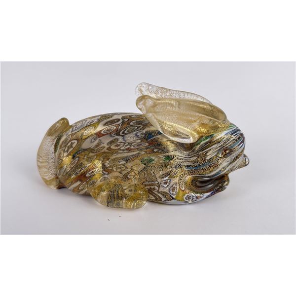 Mid Century Murano Glass Rabbit Figurine