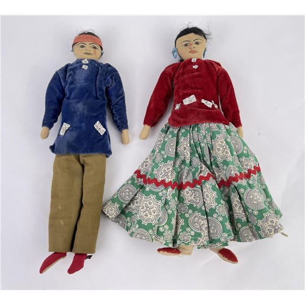 Vintage 1950s Handmade Navajo Indian Dolls