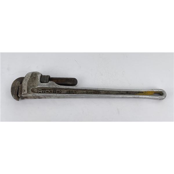 Vintage Rigid #824 Aluminum Pipe Wrench Tool