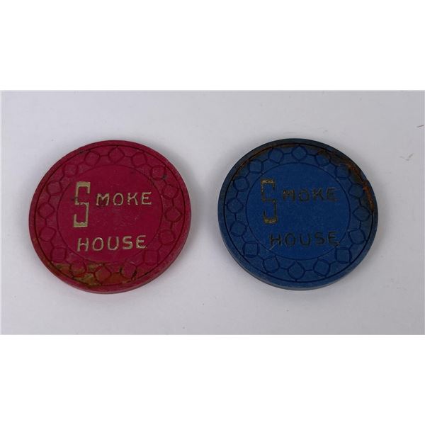 Antique Montana Illegal Clay Poker Chips