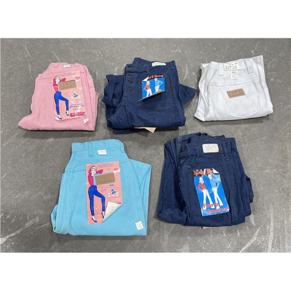 Lot of 5 Vintage Deadstock Denim Jeans